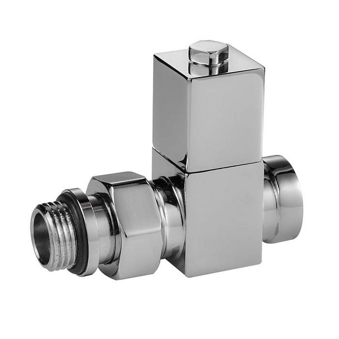 Royal Thermo CUBE, ПРЯМОЙ, (2 шт) хром набор вентелей