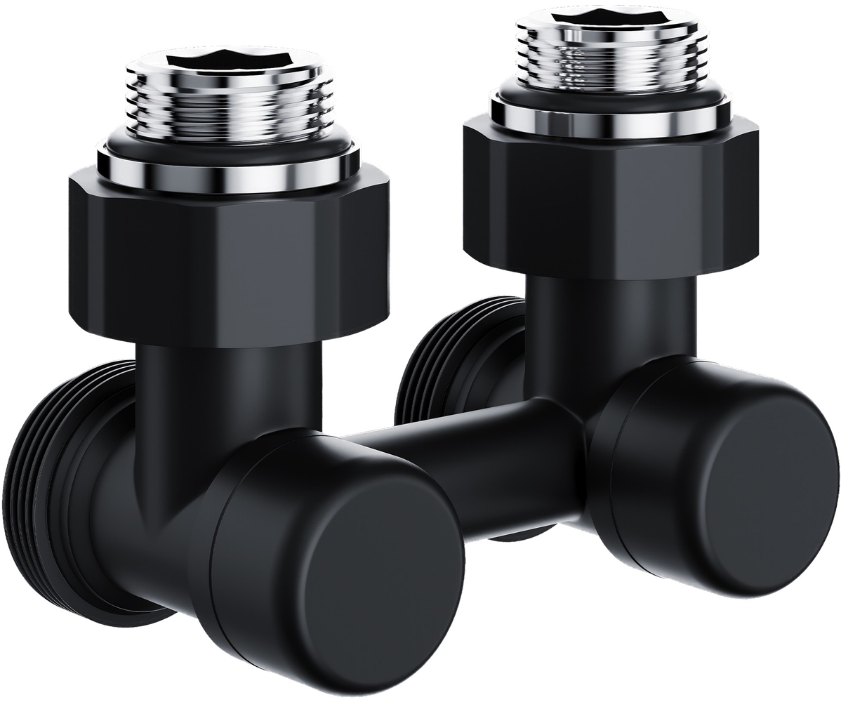 Royal Thermo Design 1/2"х3/4" EK (черный), угловой узел нижнего подключения