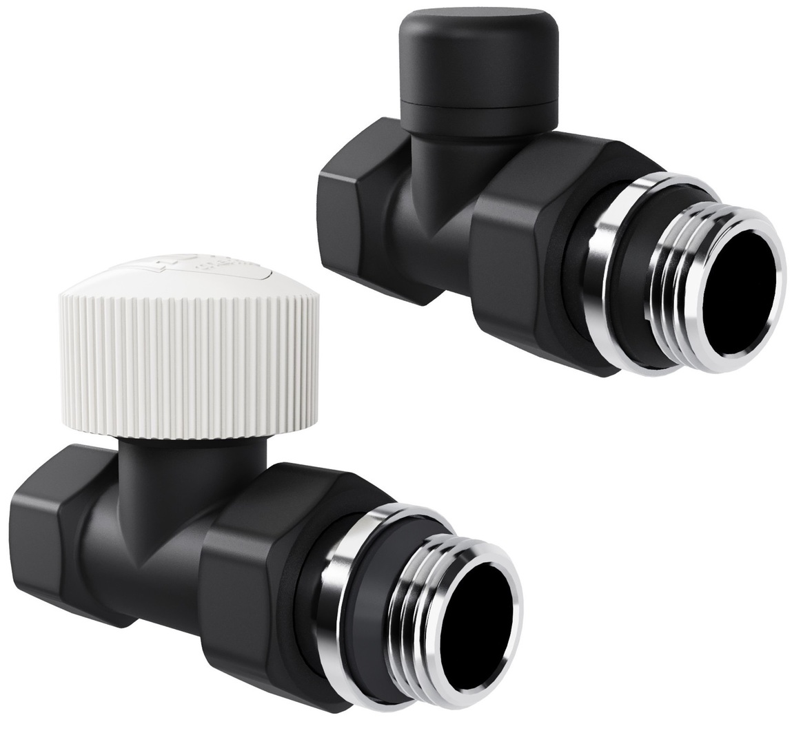 Royal Thermo Design 1/2"М30х1,5 (Черный), прямой набор термостатический
