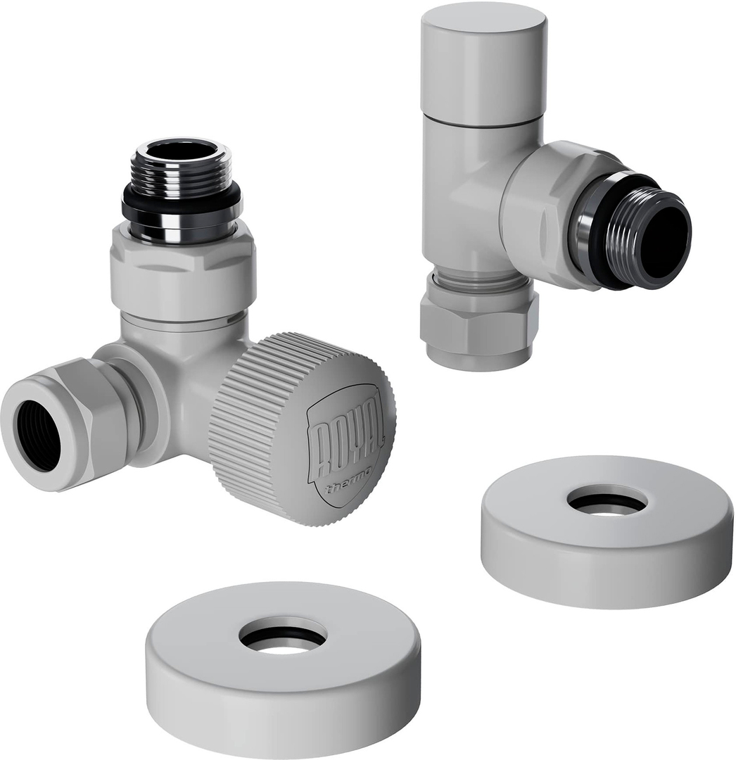 Royal Thermo DESIGN PRO трехосевой М30х1,5 1/2" (белый) термостатический вентиль