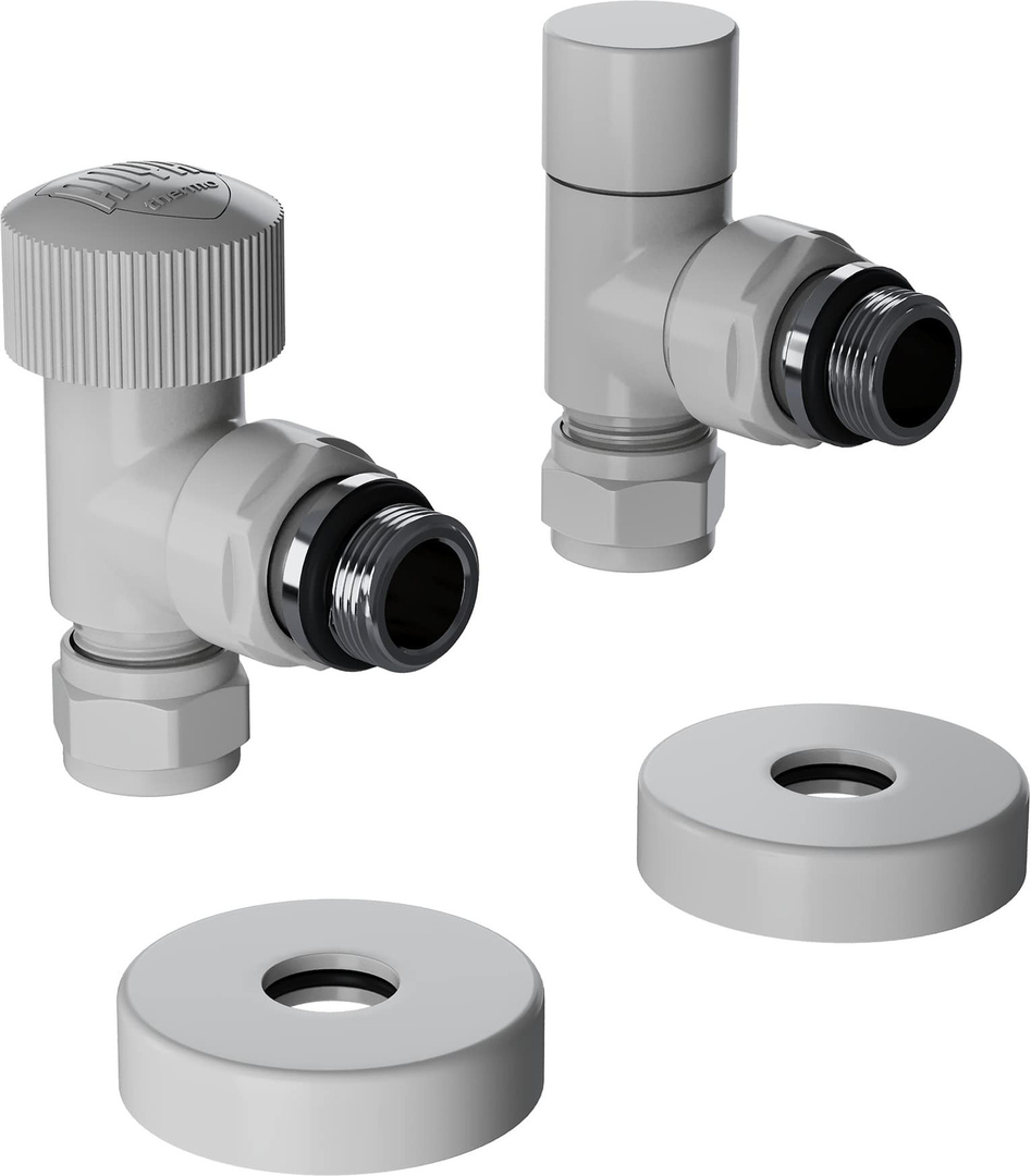 Royal Thermo DESIGN PRO угловой М30х1,5 1/2" (белый) термостатический вентиль