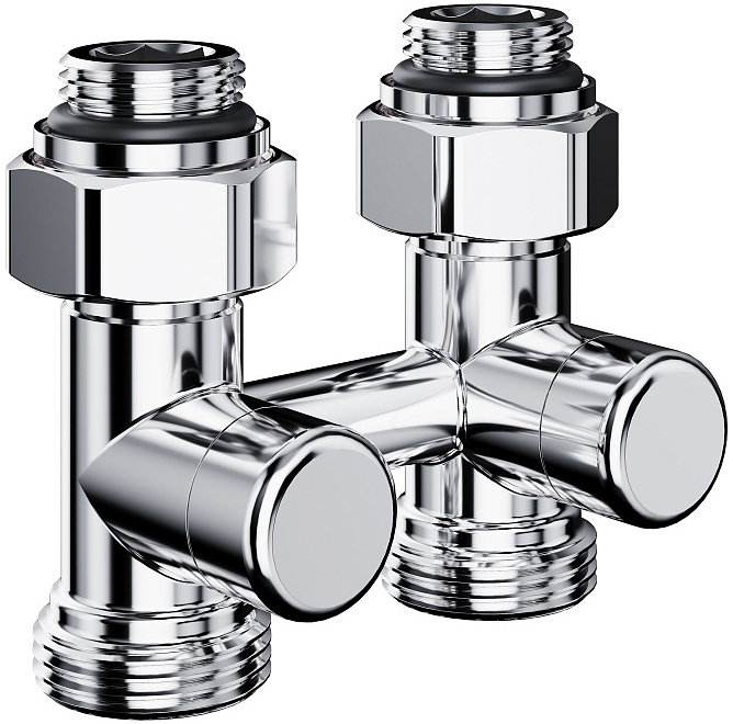 Royal Thermo Design прямой 1/2х3/4 EK (хром) узел нижнего подключения