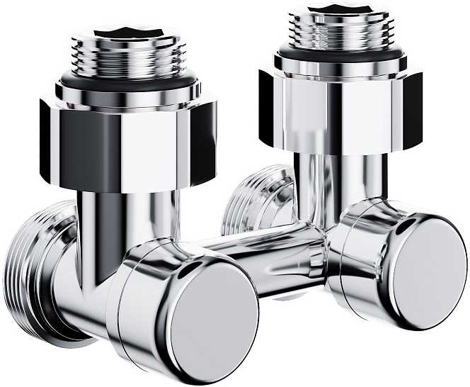 Royal Thermo Design угловой 1/2х3/4 EK (хром) узел нижнего подключения