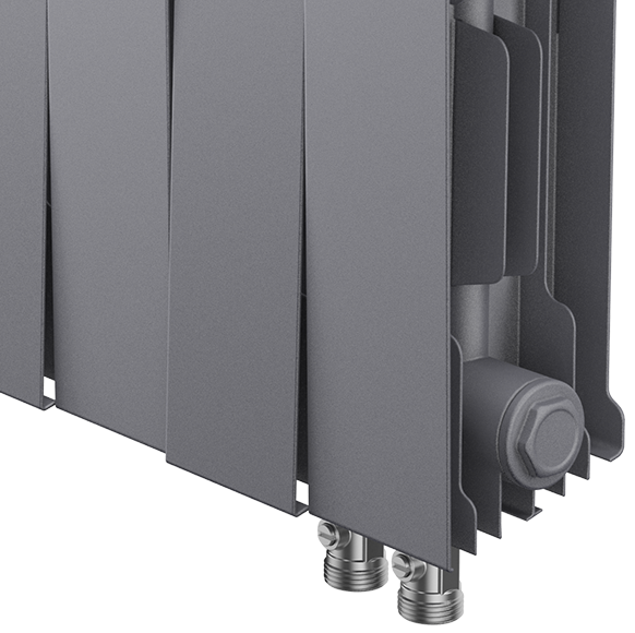 Royal Thermo PianoForte 200 /Silver Satin - 12 секц. VDR биметаллический радиатор