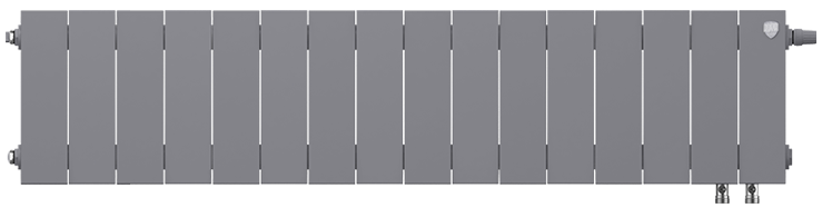 Royal Thermo PianoForte 200 /Silver Satin - 16 секц. VDR биметаллический радиатор