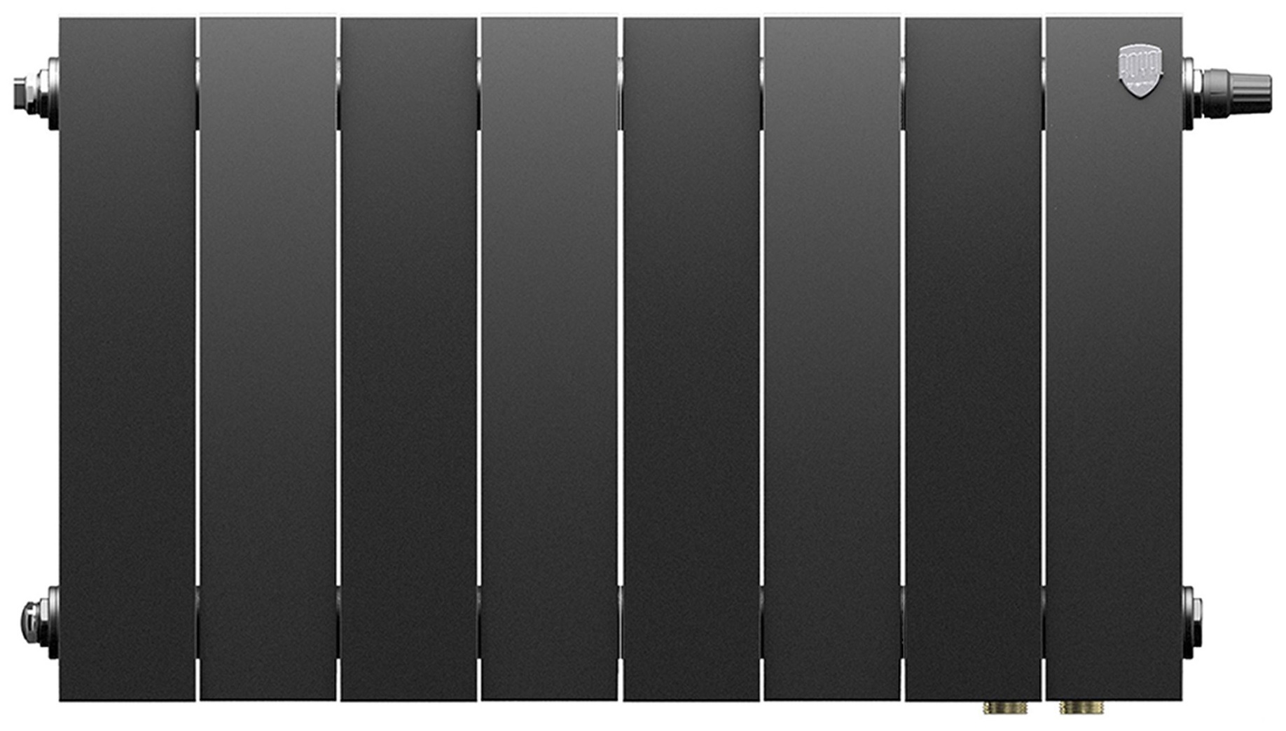 Royal Thermo PianoForte 300 Чёрный VR80 - 8 секц. биметаллический радиатор