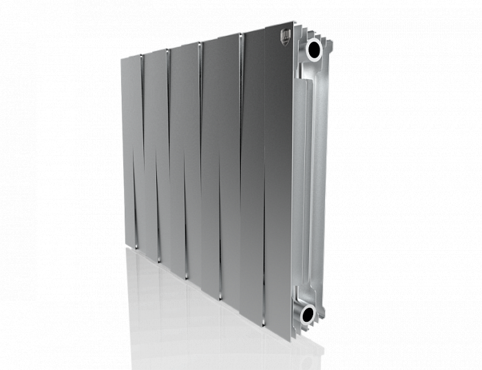 Royal Thermo Pianoforte 500 VD 10 секц. Silver Satin биметаллический радиатор