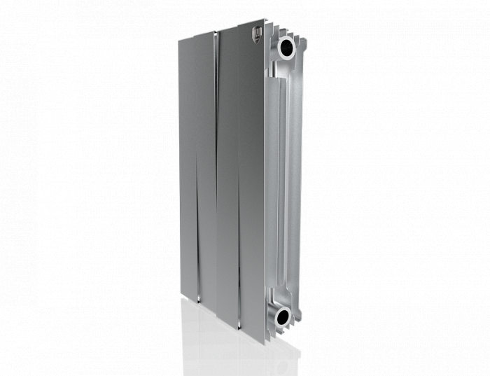 Royal Thermo Pianoforte 500 VD 4 секц. Silver Satin биметаллический радиатор