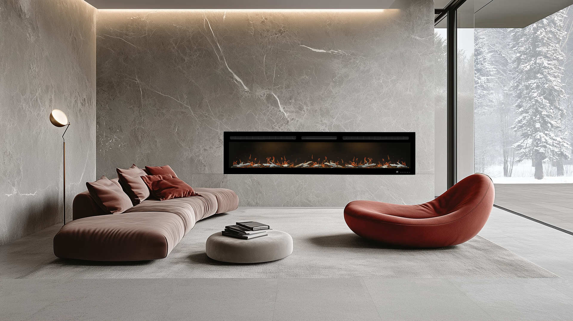 Royal Thermo RTFP/W-Allira 80LS широкий очаг 2D