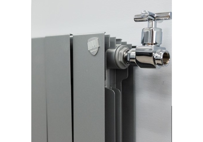 Royal Thermo прямой, хром, ручка крестовина 1/2 ручной регулировки вентиль