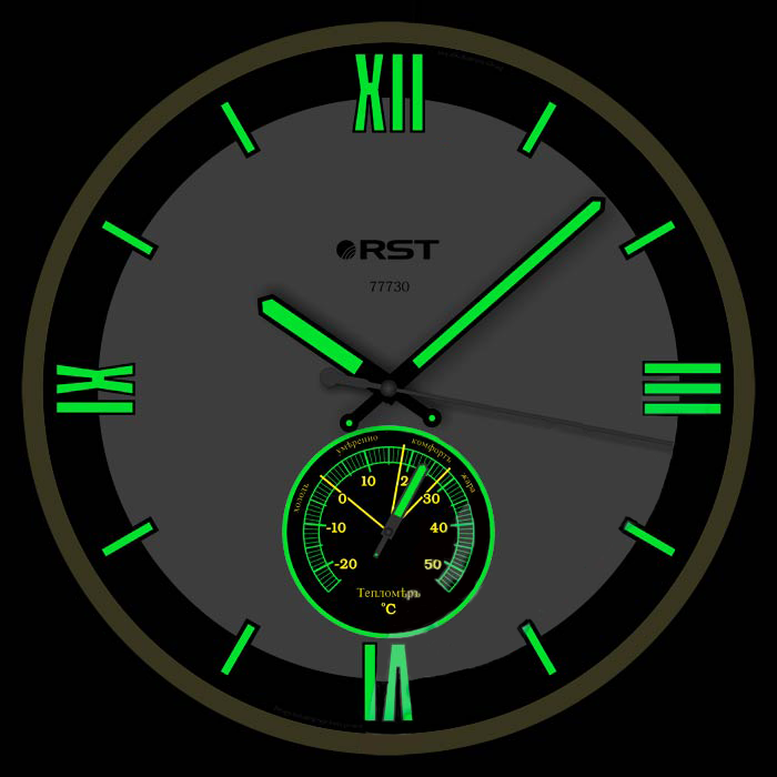 Rst 77730 с термометром настенные часы