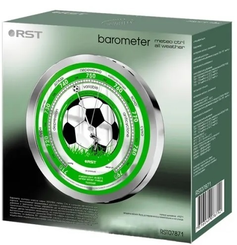 Rst Meteo ctrl 871 Футбол зеленый, металл барометр
