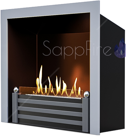 Sappfire Премиальная каминная вставка Silver S напольный биокамин