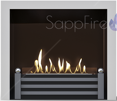 Sappfire Премиальная каминная вставка Silver S напольный биокамин