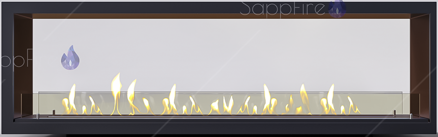 Sappfire сквозной очаг 1000 настенный биокамин