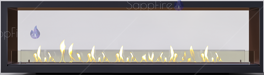 Sappfire сквозной очаг 1800 настенный биокамин
