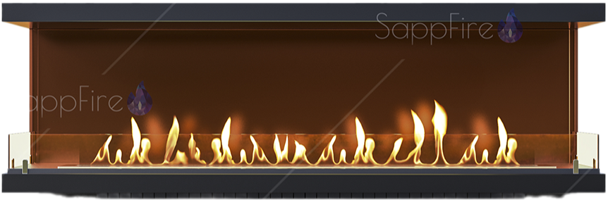 Sappfire торцевой очаг 1400 настенный биокамин