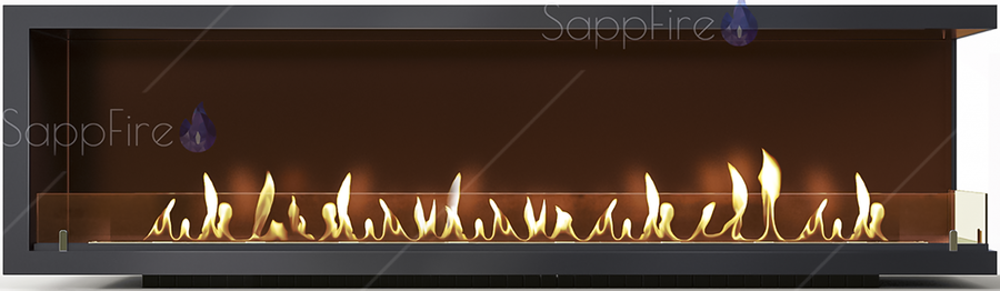Sappfire угловой очаг 2200 настенный биокамин