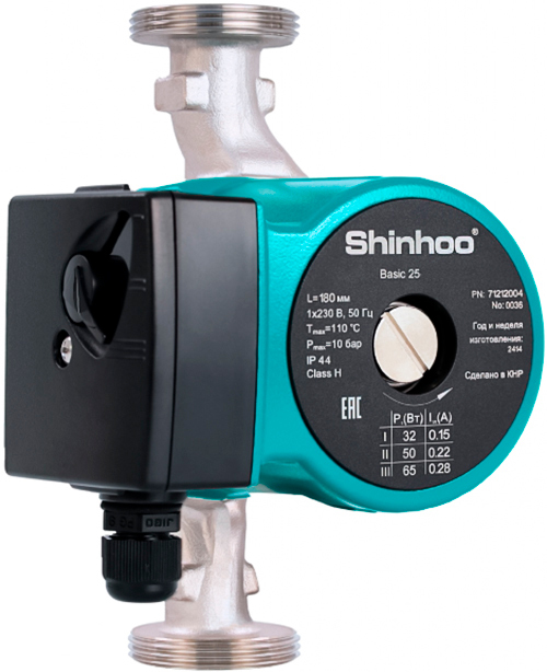 SHINHOO BASIC 25-6S N 180 1x230V циркуляционный насос
