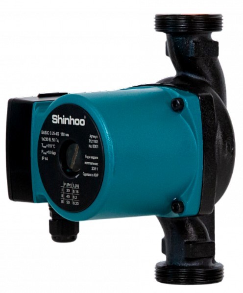 SHINHOO BASIC S 25-6S 180 1x220V циркуляционный насос