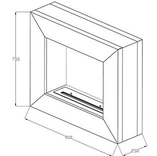 Silver Smith PORTAL LUX 2 Glass напольный биокамин