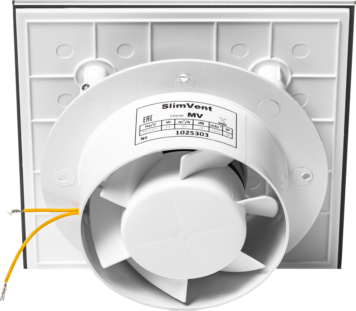 SlimVent МV 100, металл, нержавеющая сталь, шлифованный вытяжка для ванной диаметр 100 мм