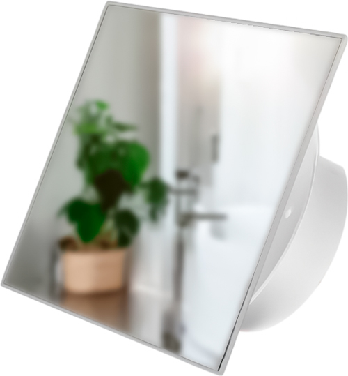 SlimVent МV 100, металл, нержавеющая сталь, зеркальный вытяжка для ванной диаметр 100 мм