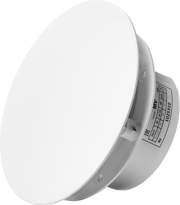 SlimVent МV 100, пластик, белый матовый (круг) вытяжка для ванной диаметр 100 мм