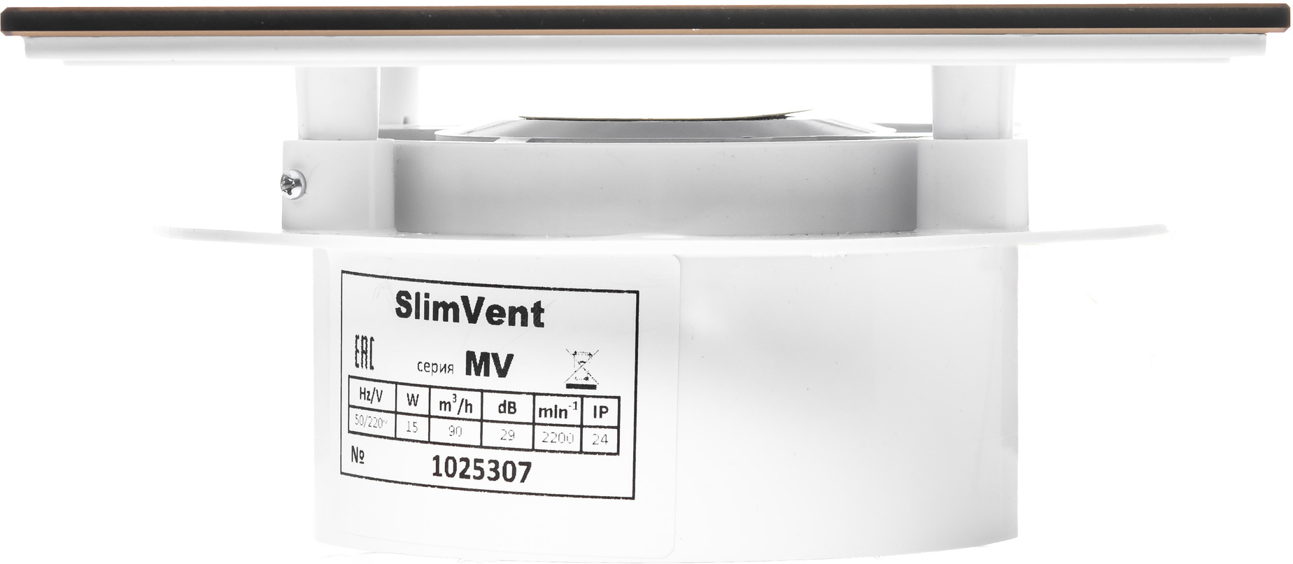 SlimVent МV 100, стекло, бронзовый матовый вытяжка для ванной диаметр 100 мм