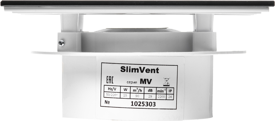 SlimVent МV 100, стекло, темно-серый матовый вытяжка для ванной диаметр 100 мм