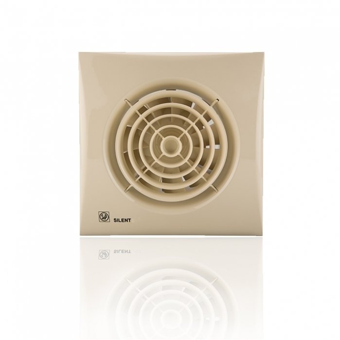 Soler & Palau SILENT-100 CZ IVORY квадратный вытяжной малошумный вентилятор