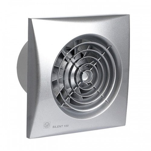 Soler & Palau SILENT-100 CZ Silver 12V с обратным клапаном потолочный вытяжной вентилятор