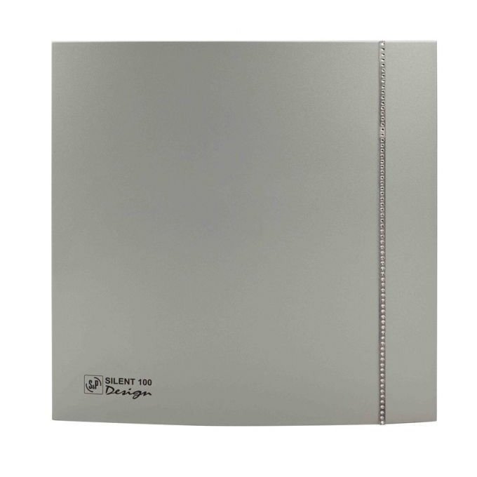 Soler & Palau SILENT-100 CZ SILVER SWAROVSKI DESIGN (230V 50) потолочный осевой вытяжной вентилятор