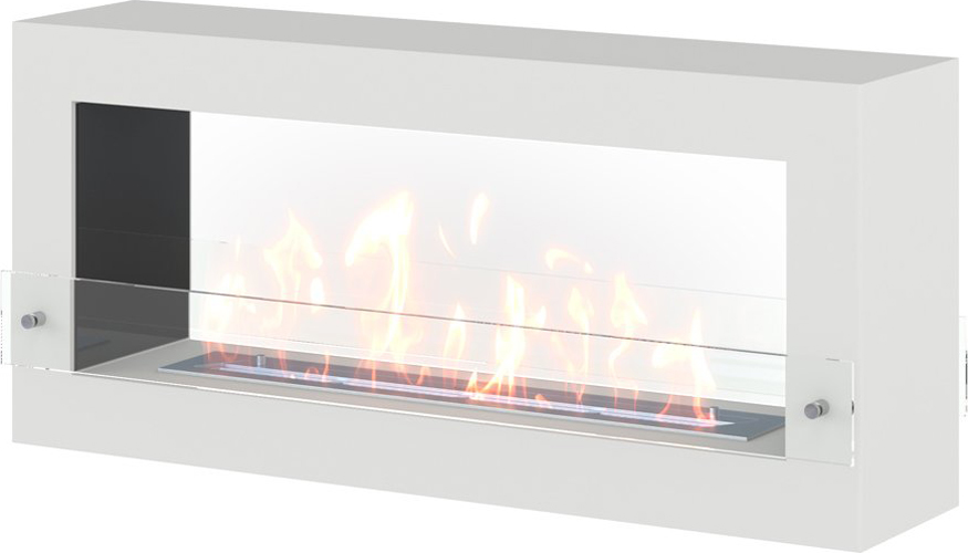 SteelHeat FRAME ONE 1000 белый Стекло + Стемалит настенный биокамин