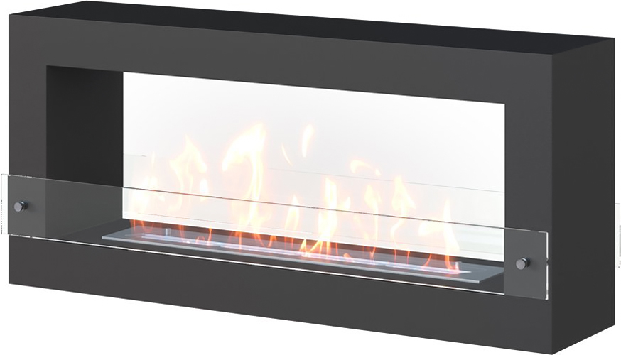 SteelHeat FRAME ONE 1000 черный Стекло настенный биокамин