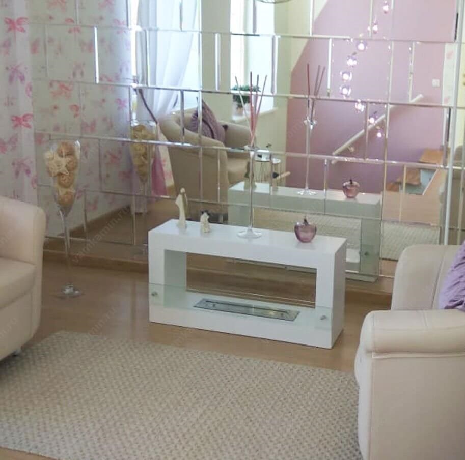 SteelHeat FRAME ONE 900 белый напольный биокамин