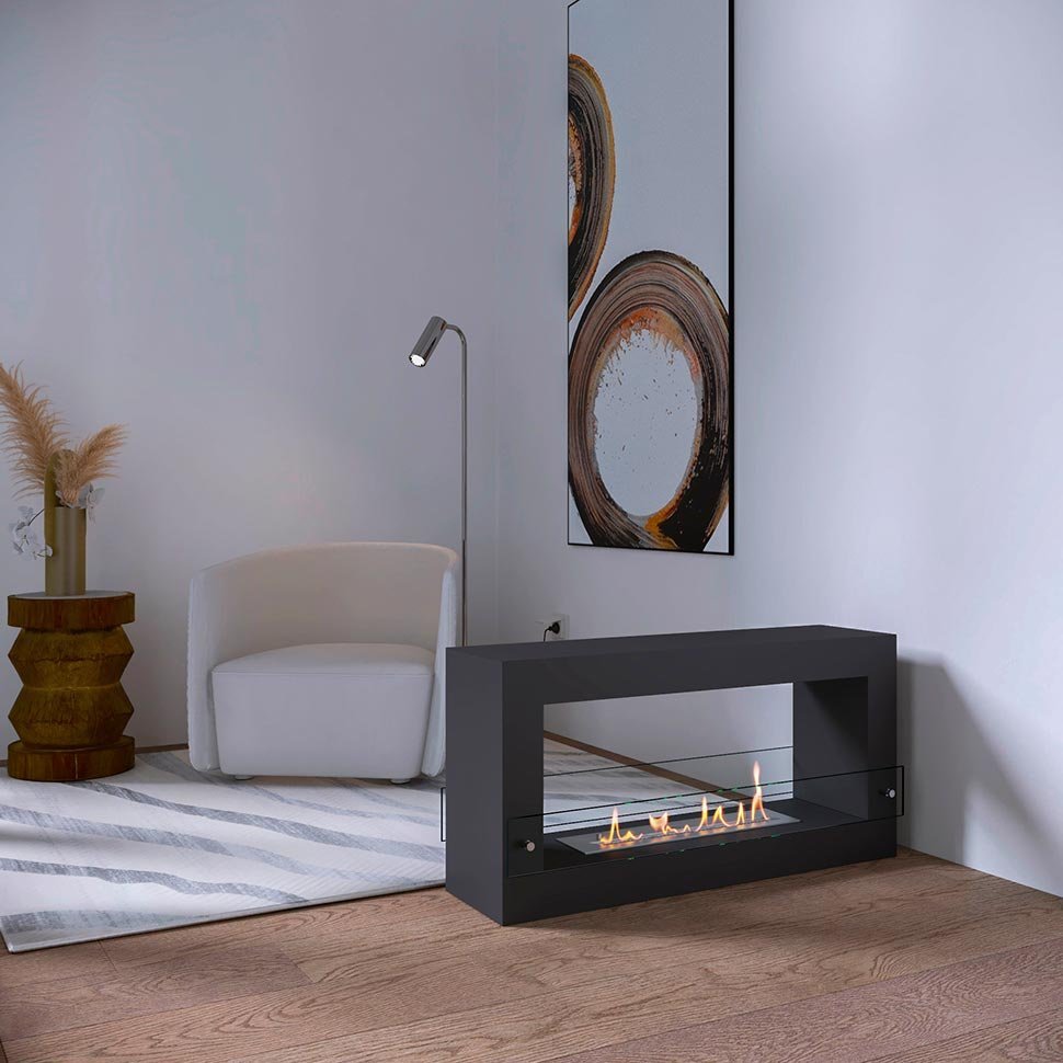 SteelHeat FRAME ONE 900 черный напольный биокамин