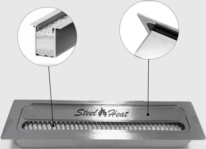 SteelHeat GRAND 1800 LITE встраиваемый Стемалит настенный биокамин