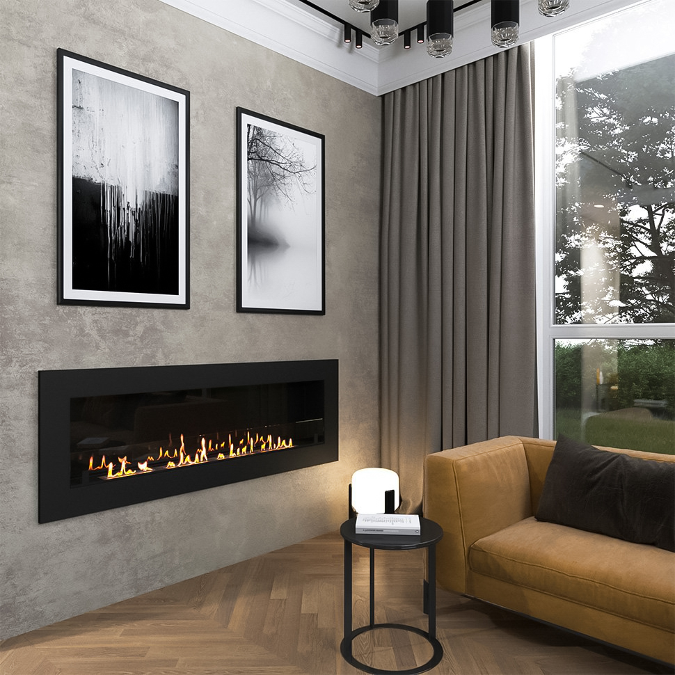 SteelHeat GRAND 1800 LITE встраиваемый настенный биокамин