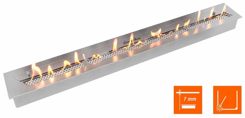 SteelHeat Leader 1100 правый угловой Стекло настенный биокамин