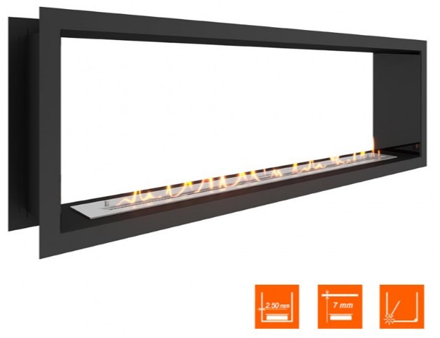 SteelHeat Leader 1400 сквозной настенный биокамин