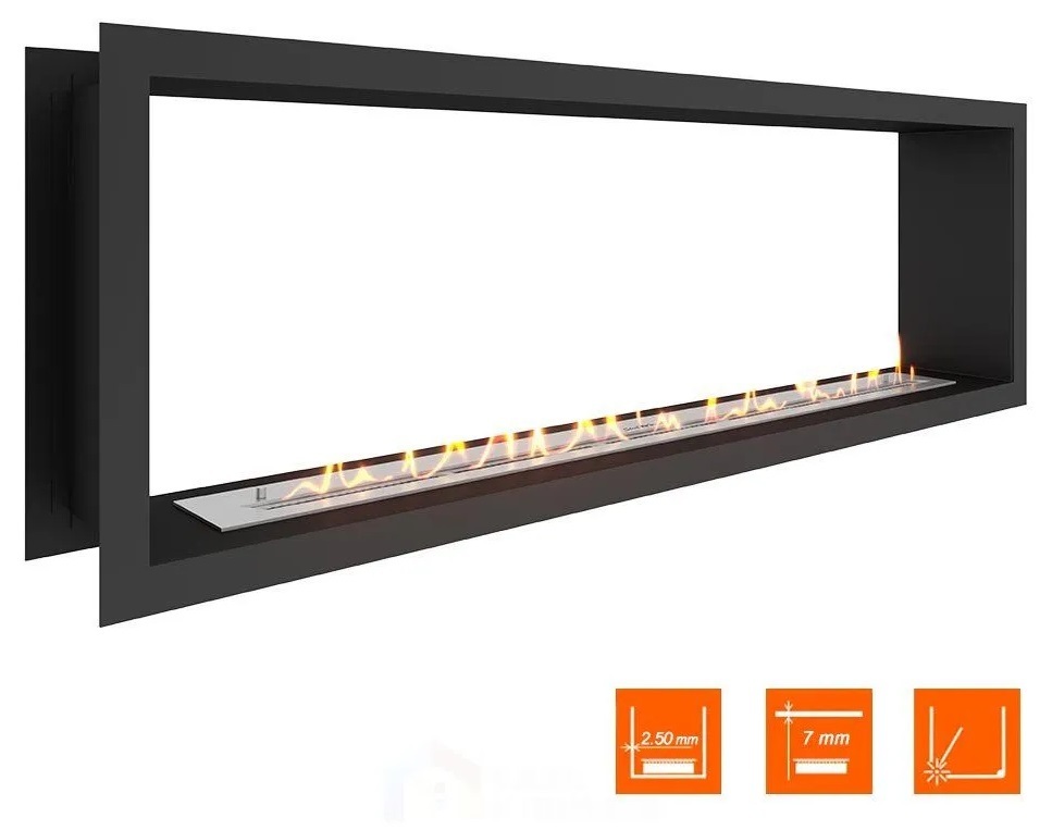 SteelHeat Leader 1400 сквозной настенный биокамин