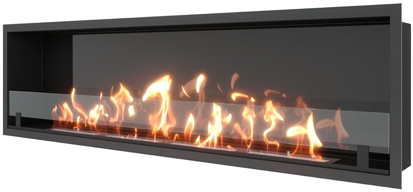 SteelHeat LEADER 1600 LITE встраиваемый Стекло + Стемалит настенный биокамин