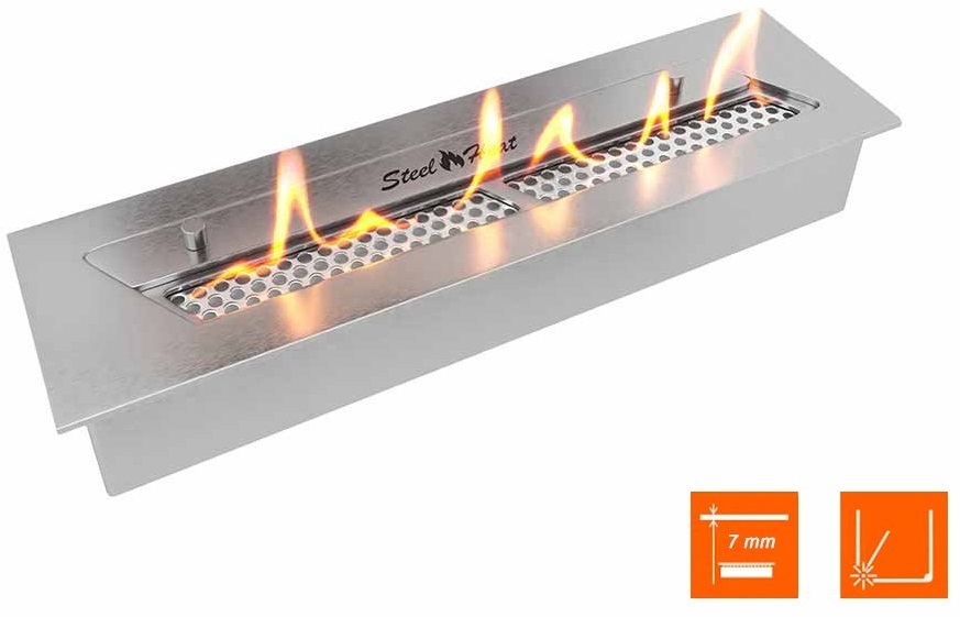 SteelHeat Leader 600 правый угловой настенный биокамин