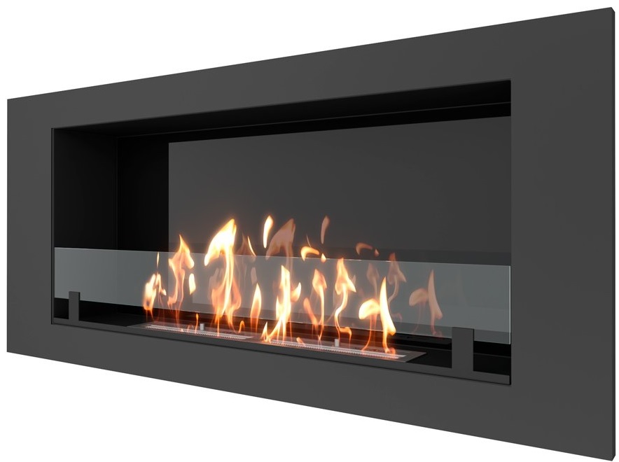 SteelHeat LONG 1200 LITE встраиваемый Стекло + Стемалит настенный биокамин