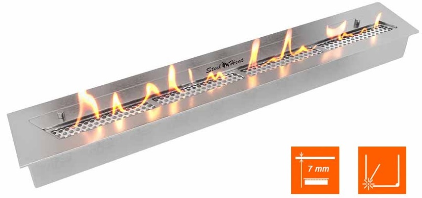 SteelHeat LONG 1200 Small встраиваемый Стемалит настенный биокамин