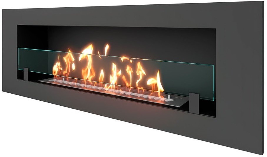 SteelHeat LONG 1200 Small встраиваемый настенный биокамин