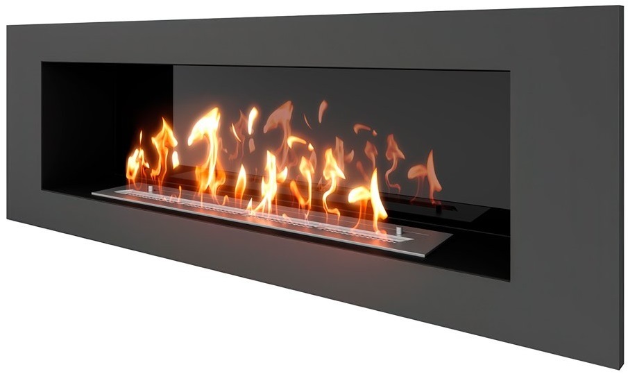 SteelHeat LONG 1200 Small встраиваемый настенный биокамин