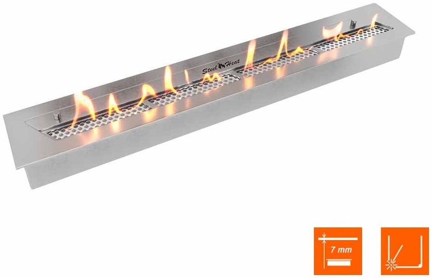 SteelHeat LONG 1200 Small встраиваемый настенный биокамин