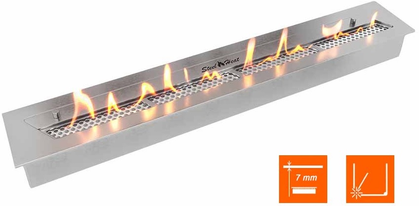 SteelHeat LONG 1200 встраиваемый Стемалит настенный биокамин
